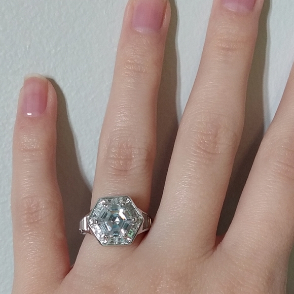 New sterling silver art deco style ring 925 - Picture 9 of 9